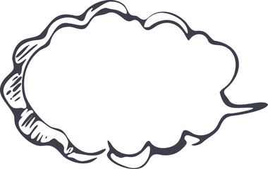 Hand drawn comic speech bubbles.