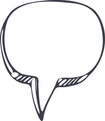 Hand drawn comic speech bubbles.