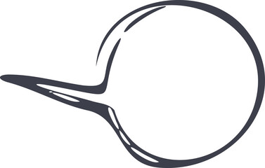 Hand drawn comic speech bubbles.