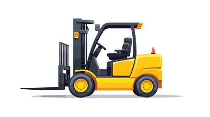 Fototapeta na wymiar Forklift or lift truck for moving and lifting goods