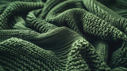 texture of knitted fabric dirty-green color for abstract backgrounds