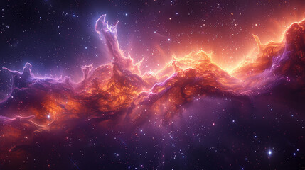 Violet Star Cluster: Galactic Duel Near - obrazy, fototapety, plakaty