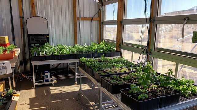 Innovative greenhouse design with automated climate control systems.