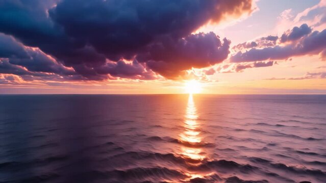 beautiful sunset in the ocean