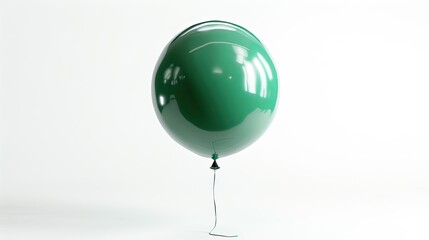 green balloon isolated on background cutout 