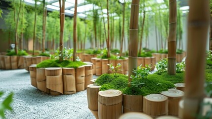 Innovative use of renewable resources, bamboo and algae, in various applications, from architecture and design to products and manufacturing