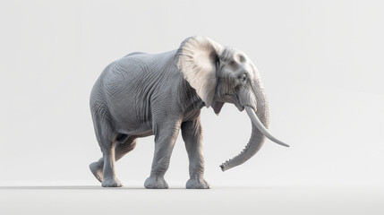 Majestic African Elephant Side Pose
