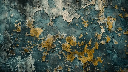 old background and abstract texture of the shabby wall with a mold