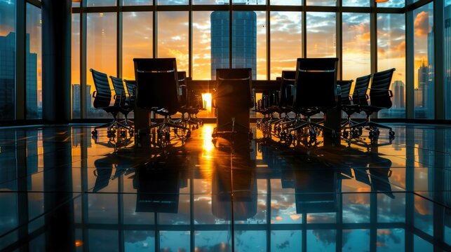 Group of diverse business executives engage in a productive boardroom meeting, setting new corporate governance benchmarks and demonstrating their commitment to responsibility, integrity