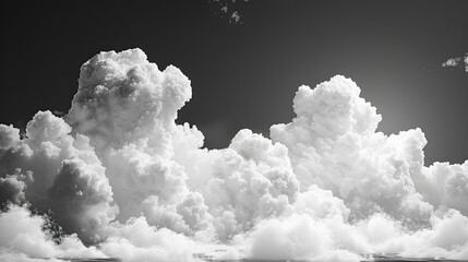 Cloudscape: Serene white clouds isolated on backdrop created by Generative AI - obrazy, fototapety, plakaty