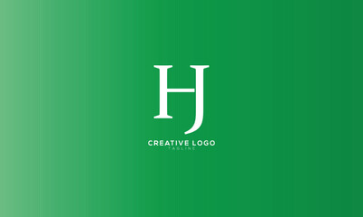 Obraz premium HJ Abstract initial monogram letter alphabet logo design