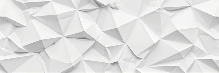 Crisp white low poly geometric background offering a modern and minimalistic design.