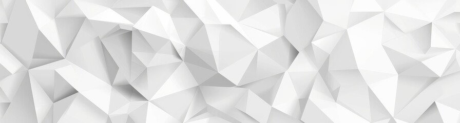 Crisp white low poly geometric background offering a modern and minimalistic design.