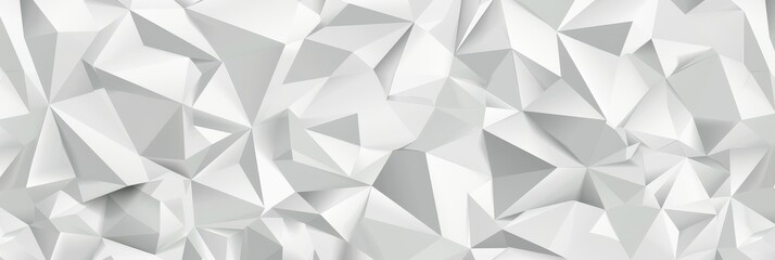 Seamless pattern of white 3D polygons for a sophisticated and clean architectural feel.