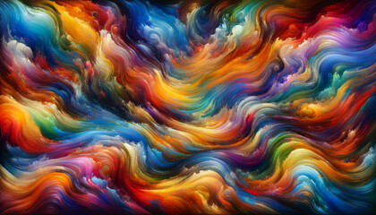 Vibrant Abstract Color Swirls Background.  4K Wallpaper, Cool Background