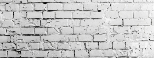 Sophisticated white brick wall texture, offering a contemporary and elegant background for designs.