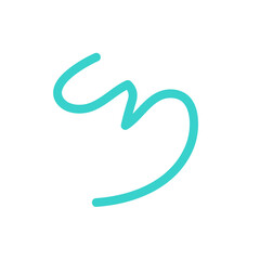 Colorful Abstract Squiggly Lines Vector 