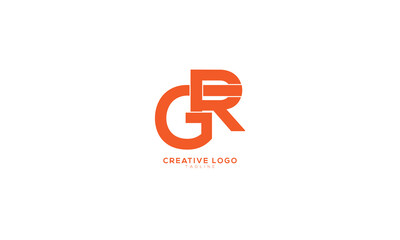 GR Abstract initial monogram letter alphabet logo design