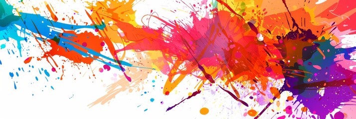 Dynamic waves of color splash across this abstract vector background, radiating energy and creativity.