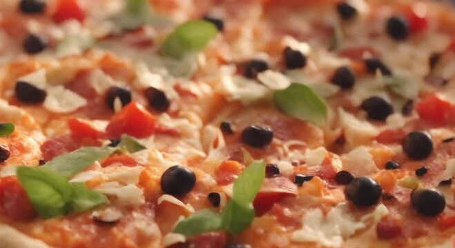 3d view of hot and delicious pizza
