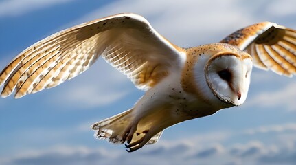 Barn Owl Flying free
