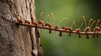 Red ants in a jungle