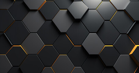 abstract background with hexagons - obrazy, fototapety, plakaty
