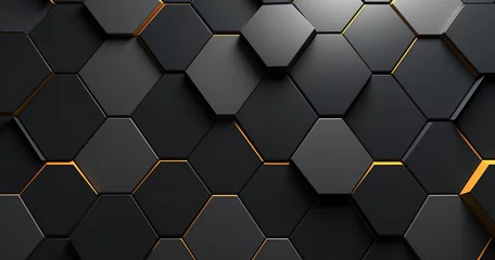 Fotobehang abstract background with hexagons © Rey