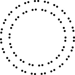 Round frame dotted decoration