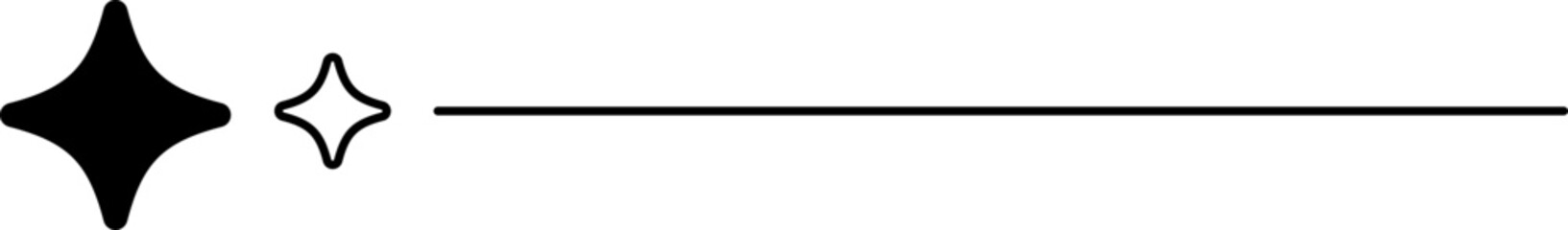 Line with stars