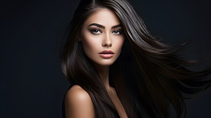 Fototapeta premium Luxurious Shiny Hair Portrait
