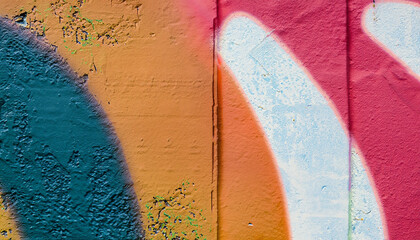 Closeup of colorful urban wall texture. Modern pattern for wallpaper or mockup presentation design....