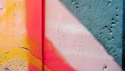 Closeup of colorful urban wall texture. Modern pattern for wallpaper or mockup presentation design....
