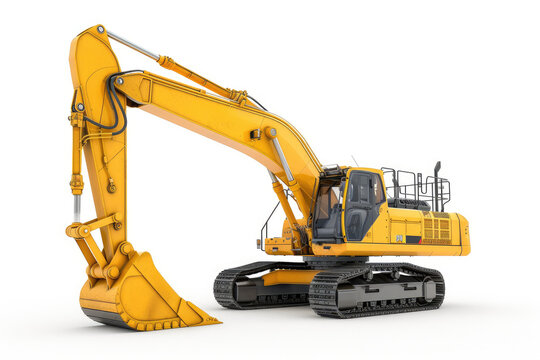 Industrial Machinery Isolated Excavator
