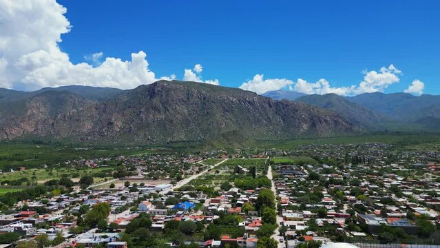 Aerial view of Cafayate city, Argentina