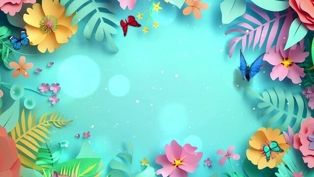 social media stories posts vector template floral. seamless looping overlay 4k virtual video animation background