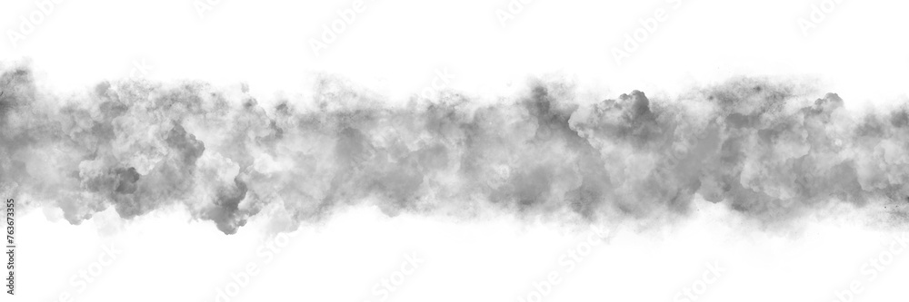 Wall mural transparent long white fog element