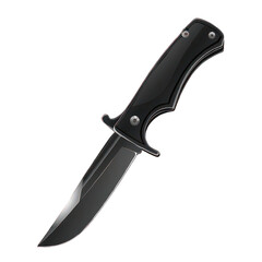 Obraz premium Side view of knife transparent isolated on white PNG