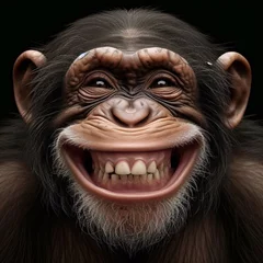 Türaufkleber Happy smiling monkey © miguelovalle