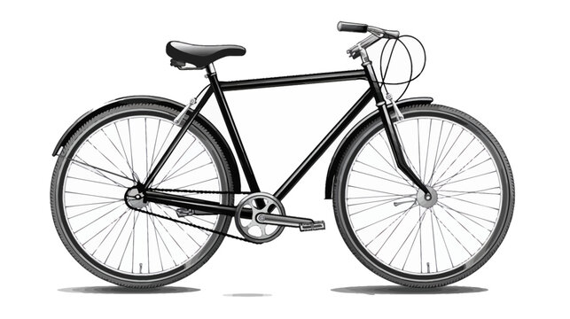 a black and white photo of a bicycle
