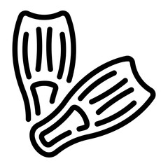 flippers Line Icon
