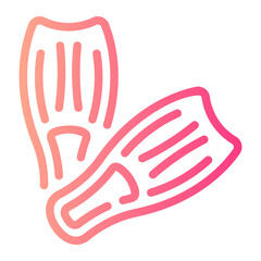 flippers Line Gradient Icon