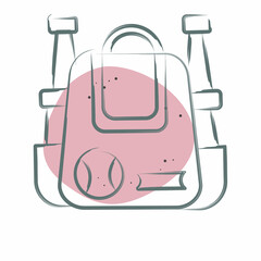 Icon Baseball Bag. related to Baseball symbol. Color Spot Style. simple design editable. simple illustration