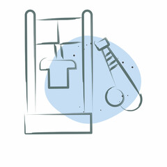 Icon Locker. related to Baseball symbol. Color Spot Style. simple design editable. simple illustration