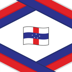 Netherlands Antilles Flag Abstract Background Design Template. Netherlands Antilles Independence Day Banner Social Media Post. Netherlands Antilles Template