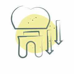 Icon Dental Crown. related to Dentist symbol. Color Spot Style. simple design editable. simple illustration