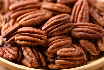 Raw peeled pecan nuts, Food ingredient