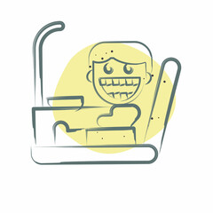 Icon Dentist Chair. related to Dentist symbol. Color Spot Style. simple design editable. simple illustration
