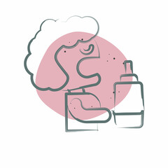 Icon Mouthwash. related to Dentist symbol. Color Spot Style. simple design editable. simple illustration