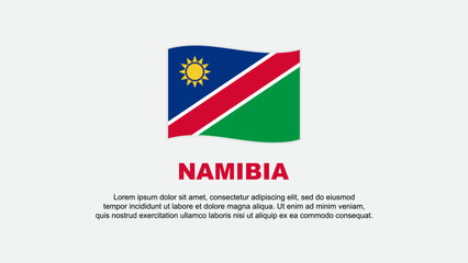 Namibia Flag Abstract Background Design Template. Namibia Independence Day Banner Social Media Vector Illustration. Namibia Background